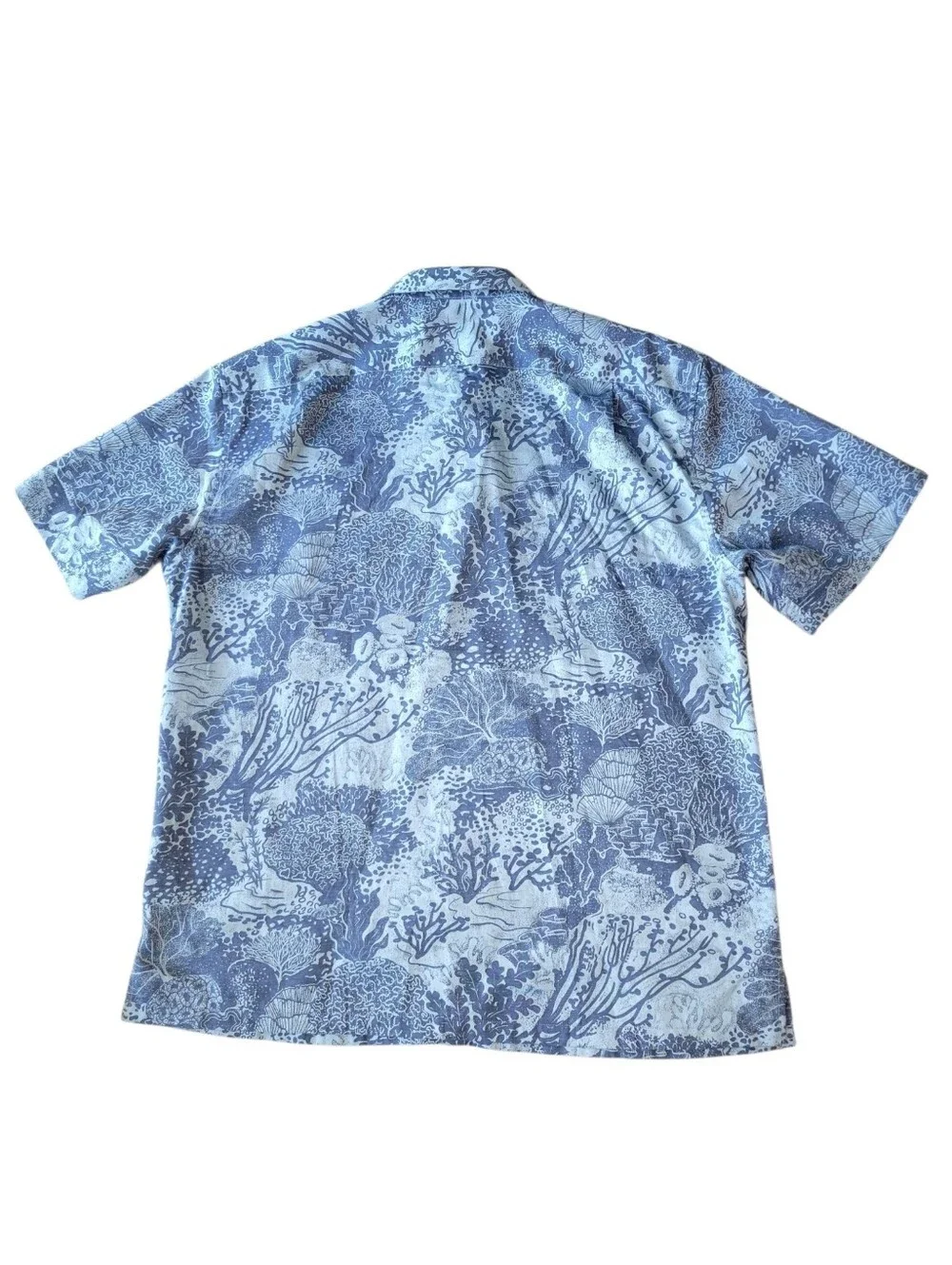 Tori Richard Deep Dive Jacquard Aloha Shirt Cotton Button Up XL